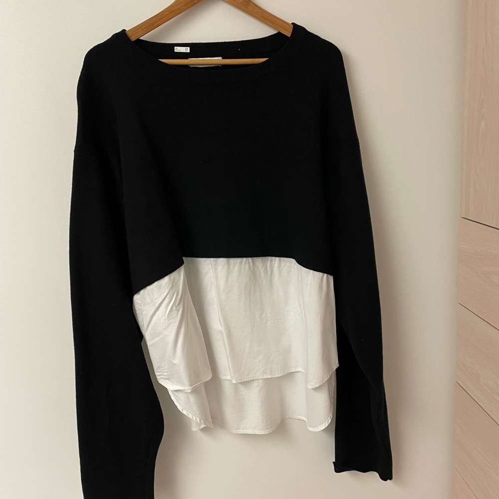 Zara Crop Extra Long Sleeve Sweater
